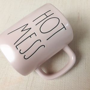 Rae Dunn Hot Mess Pink Textured Coffee Mug